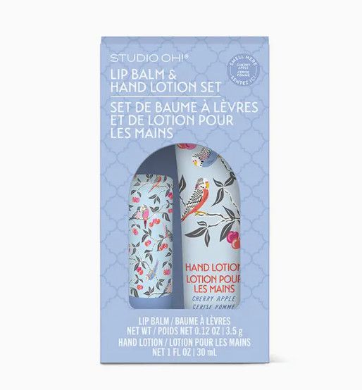 Birds in the Cherry Tree Lip Balm + Hand Lotion Set
