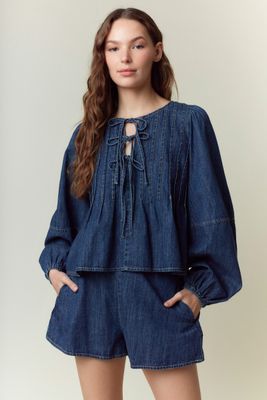 The Evelyn Denim Top