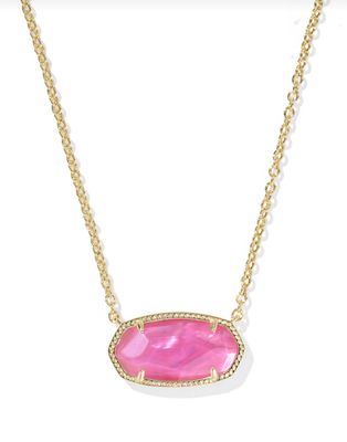 The Elisa Statement Pendant Necklace Gold Azalea Illusion