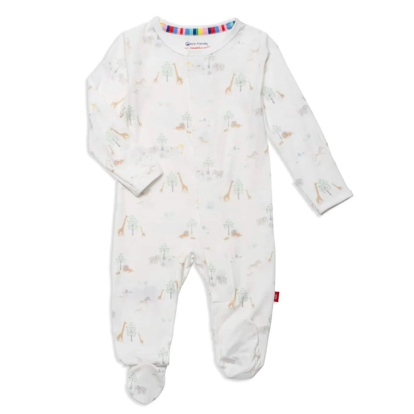 Magnetic Me™ Serene Safari Footie, Size: 0-3 mo, Color: White