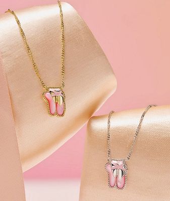The Ballet Pendant Necklace Blush Mother of Pearl