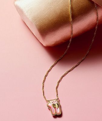 The Ballet Pendant Necklace Blush Mother of Pearl