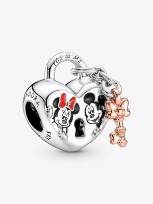 PANDORA™ Disney Minnie And Mickey Mouse Heart Padlock Charm