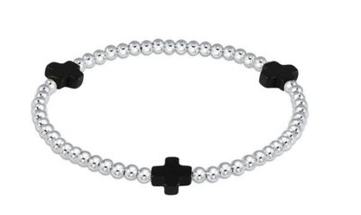 Enewton EXTENDS Signature Cross 3mm Sterling Silver Bead Pattern Bracelet