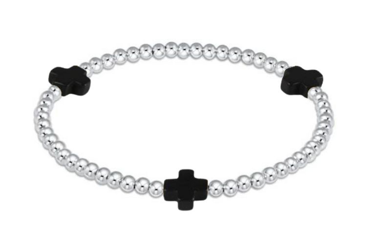 Enewton EXTENDS Signature Cross 3mm Sterling Silver Bead Pattern Bracelet