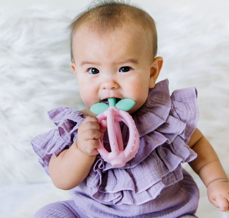 Bitzy Biter™ Teething Ball Teether | Pink Lemonade