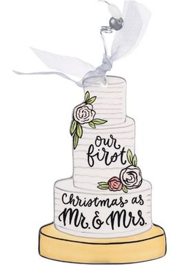 Wedding Cake Flat  Ornament