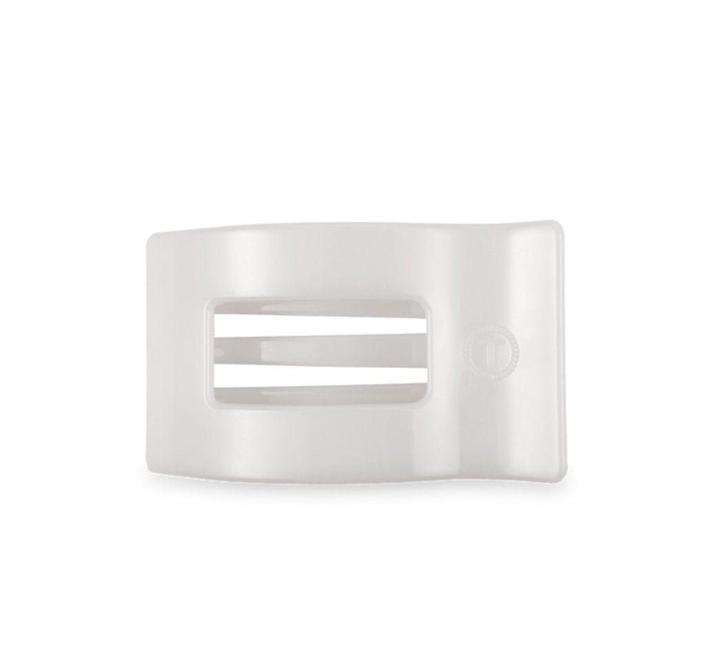 Teleties™ Flat Rectangle Hair Clip | Coconut White, Size: Small
