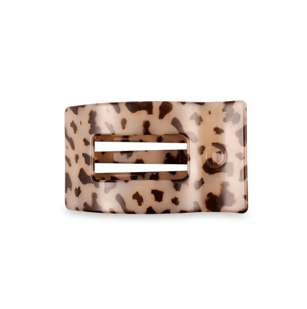 Teleties™ Flat Rectangle Hair Clip | Blonde Tortoise, Size: Small