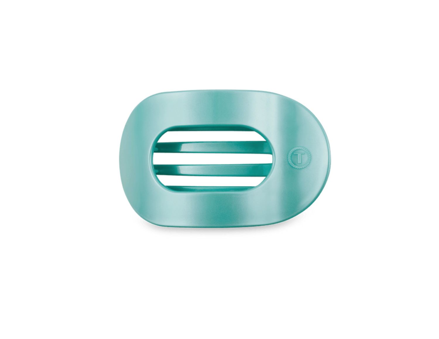 Teleties™ Flat Round Hair Clip | Totally Turquoise, Size: Small