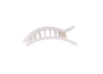 Teleties™ Flat Rectangle Hair Clip | Coconut White