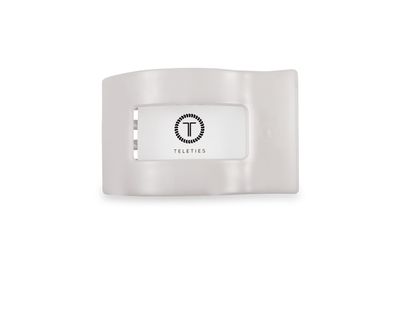 Teleties™ Flat Rectangle Hair Clip | Coconut White