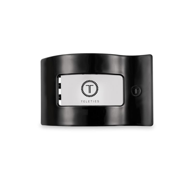 Teleties™ Flat Rectangle Hair Clip | Jet Black