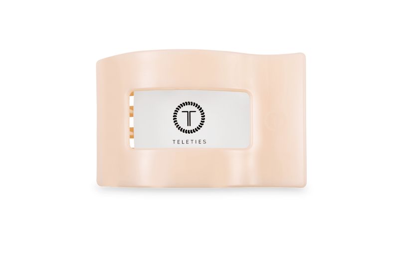 Teleties™ Flat Rectangle Hair Clip | Almond Beige