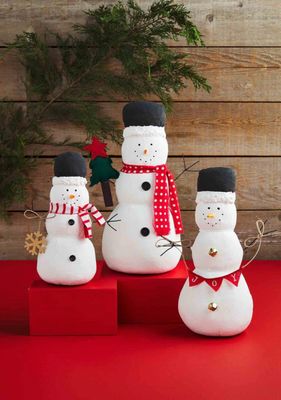 Canvas Snowman Sitter