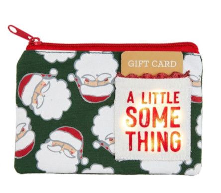 Santa Print Light Up Pouch