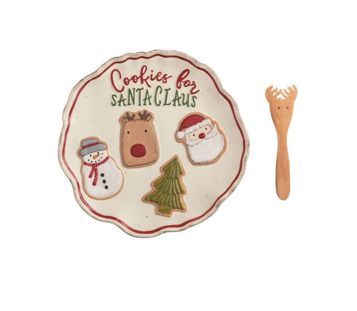 Farm Christmas Cookie Plate Set
