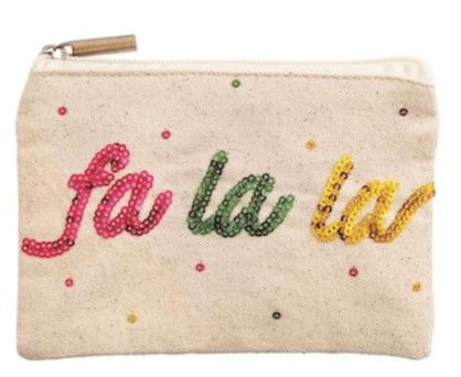 Fa La La Sequin Gift Pouch
