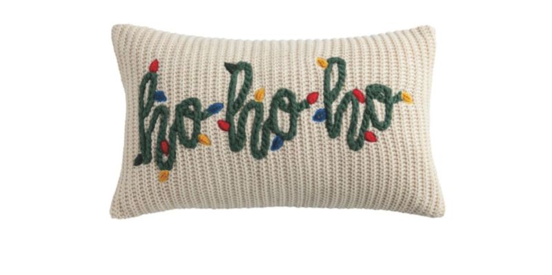 Ho Ho Ho Chunky Knit Pillow