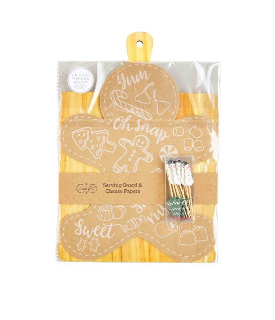 Gingerbread Board &amp; Cheese Paper Set