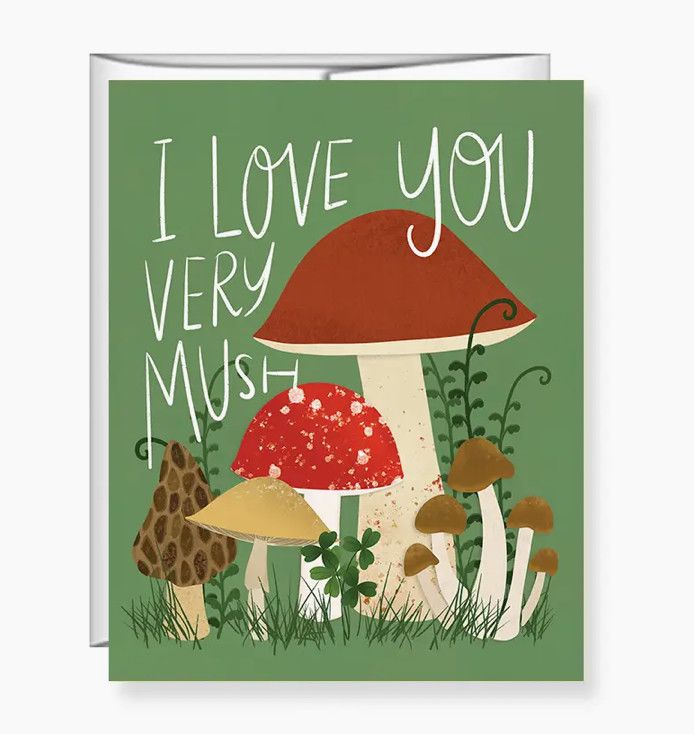 I Love You Very Mush Mushrooms Card