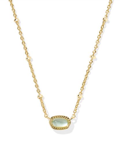 The Mini Elisa Satellite Necklace in Gold Light Blue Illusion