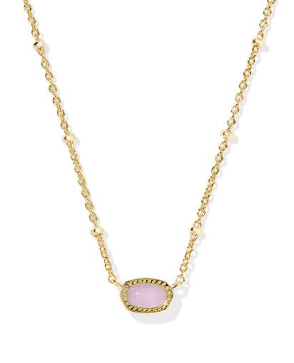 The Mini Elisa Satellite Necklace in Gold Purple Amethyst
