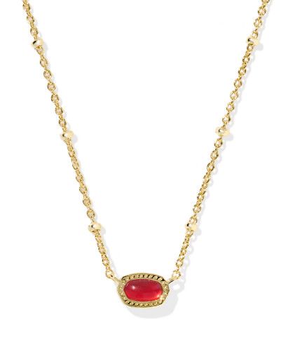 The Mini Elisa Satellite Necklace in Gold Red Illusion