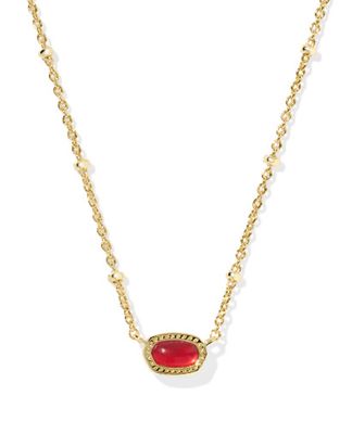 The Mini Elisa Satellite Necklace in Gold Red Illusion