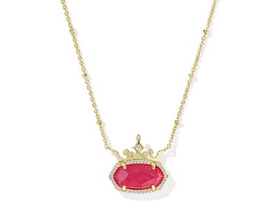 Disney x Kendra Scott Elisa Princess Necklace in Gold Dark Pink Mother of Pearl