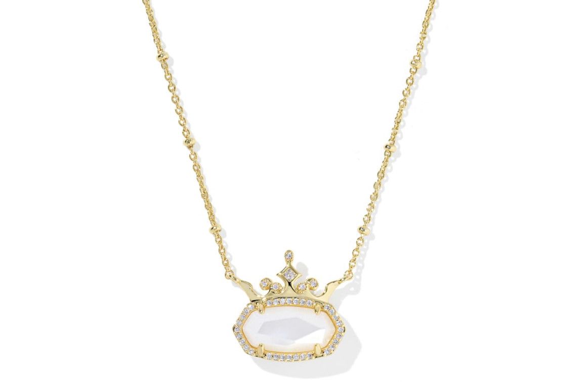 Disney x Kendra Scott Elisa Princess Necklace in Gold Ivory Mother of Pearl