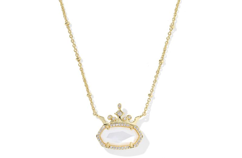 Disney x Kendra Scott Elisa Princess Necklace in Gold Ivory Mother of Pearl