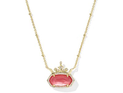 Disney x Kendra Scott Elisa Princess Necklace in Gold Dark Peach Mother of Pearl