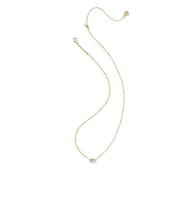 The Mini Elisa Satellite Necklace in Gold Light Blue Illusion