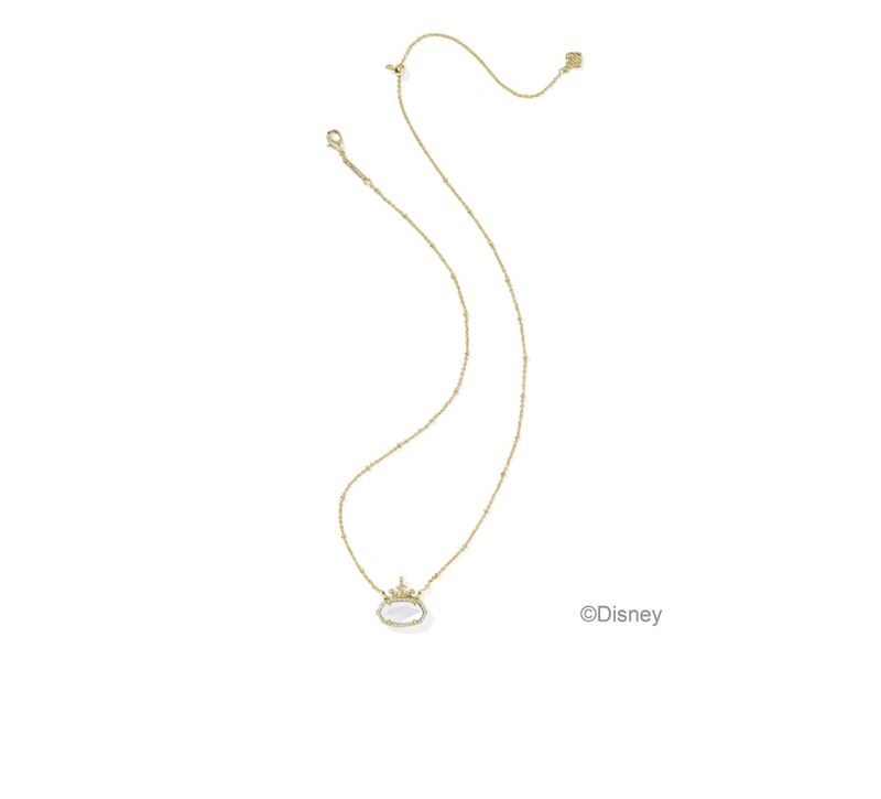 Disney x Kendra Scott Elisa Princess Necklace in Gold London Blue Illusion