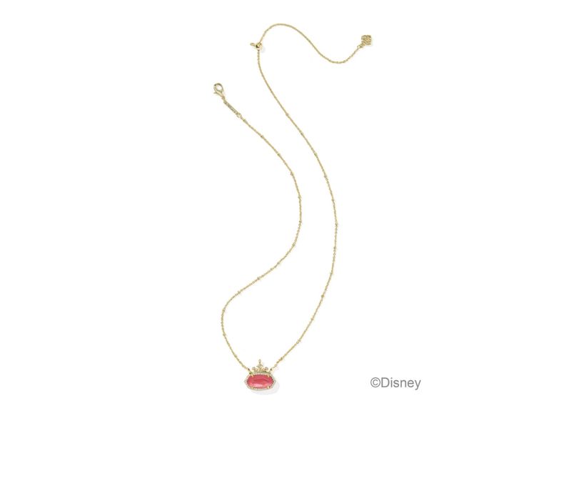 Disney x Kendra Scott Elisa Princess Necklace in Gold Dark Peach Mother of Pearl