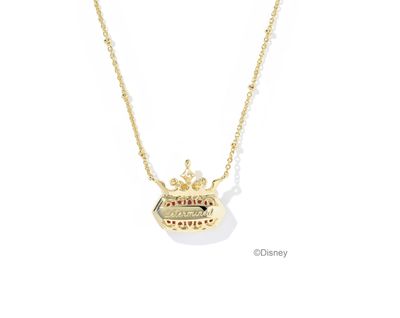 Disney x Kendra Scott Elisa Princess Necklace in Gold Dark Pink Mother of Pearl