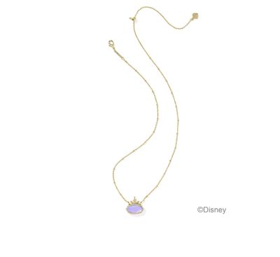 Disney x Kendra Scott Elisa Princess Necklace in Gold Lavendar Opallite Illusion
