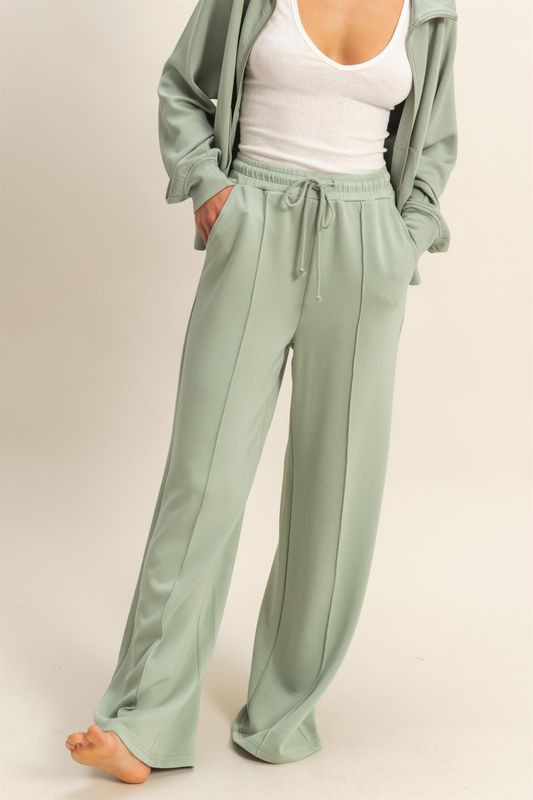 The Pintuck Wide Leg Pants