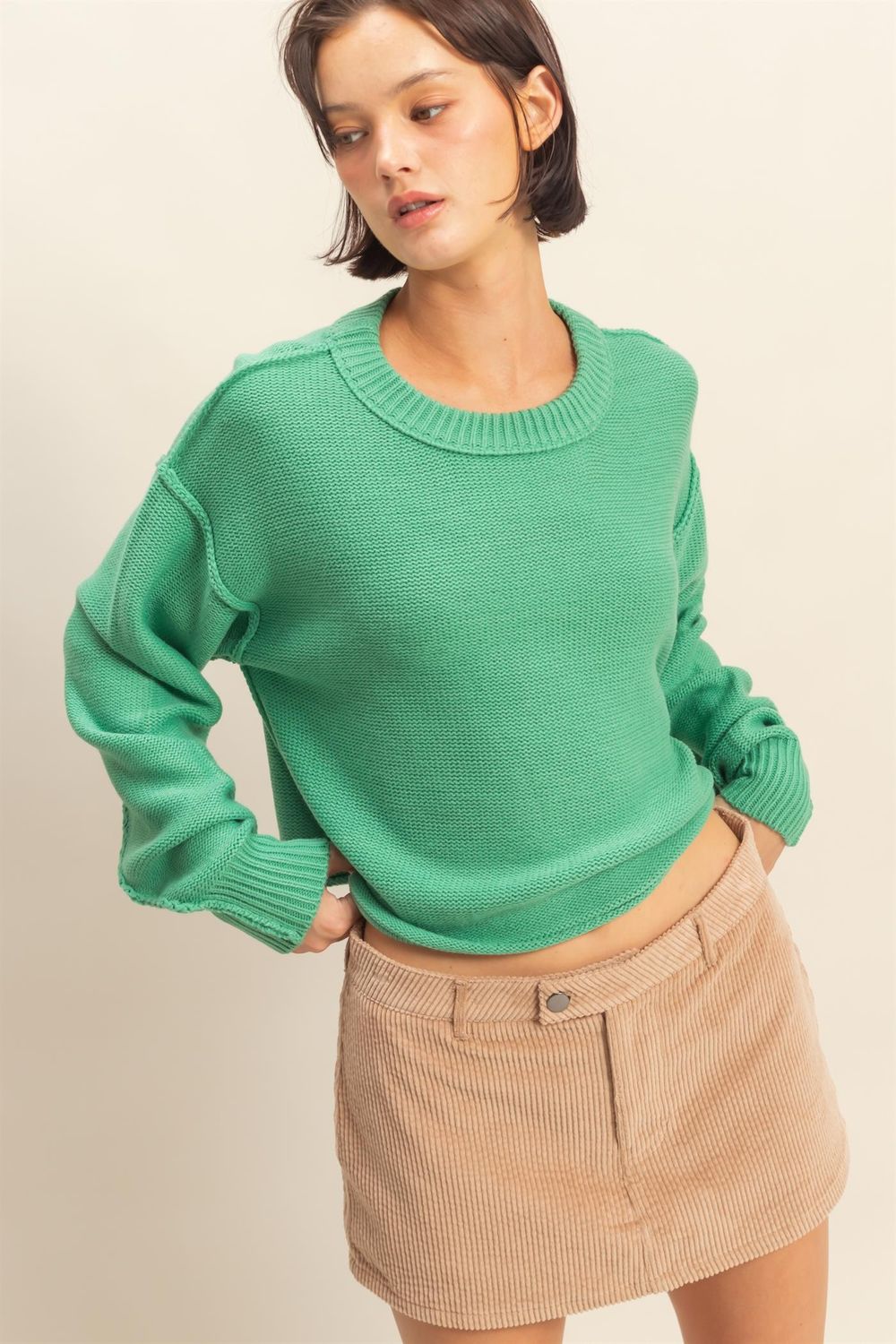 The Elodie Sweater, Size: S, Color: Emerald