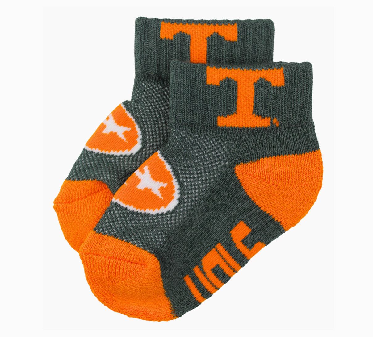 Tennessee Volunteers® Baby Quarter Socks Orange + Grey | 12-24 months