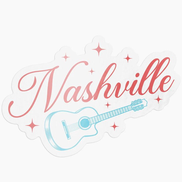 Nashville Stars &amp; Guitars Weatherproof Sticker