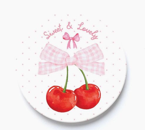 Sweet &amp; Lovely Cherry Car Coaster