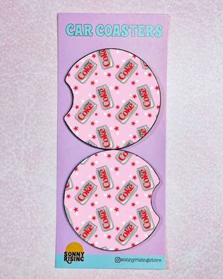 Set of 2 Diet Coke Neoprene Car Coasters