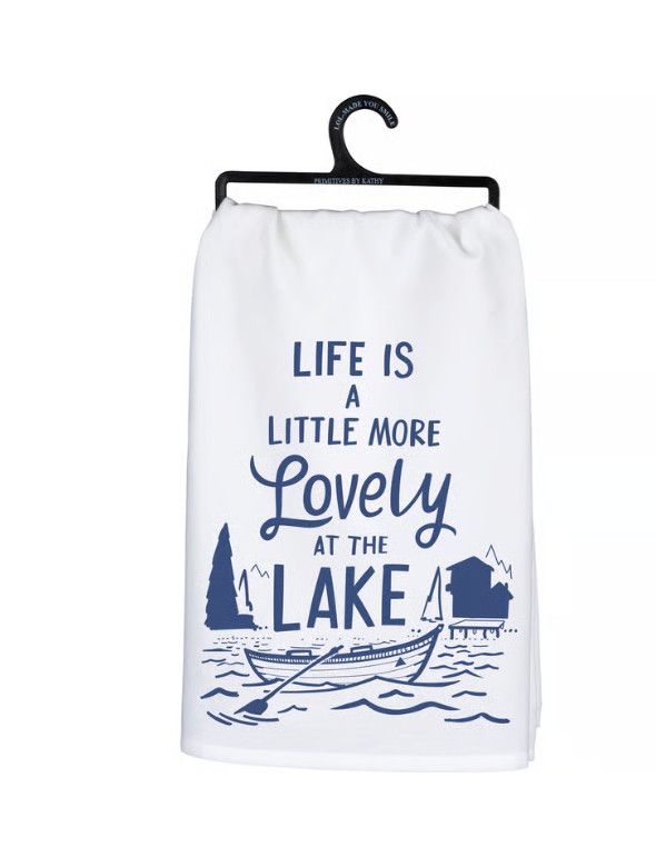 Life is more Lovely at Lake Tea Towel