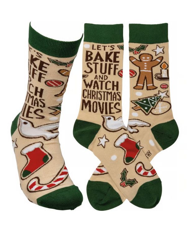 Let’s Bake Stuff &amp; Watch Christmas Movies Socks