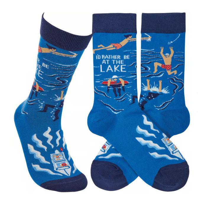 Rather Be at the Lake Socks