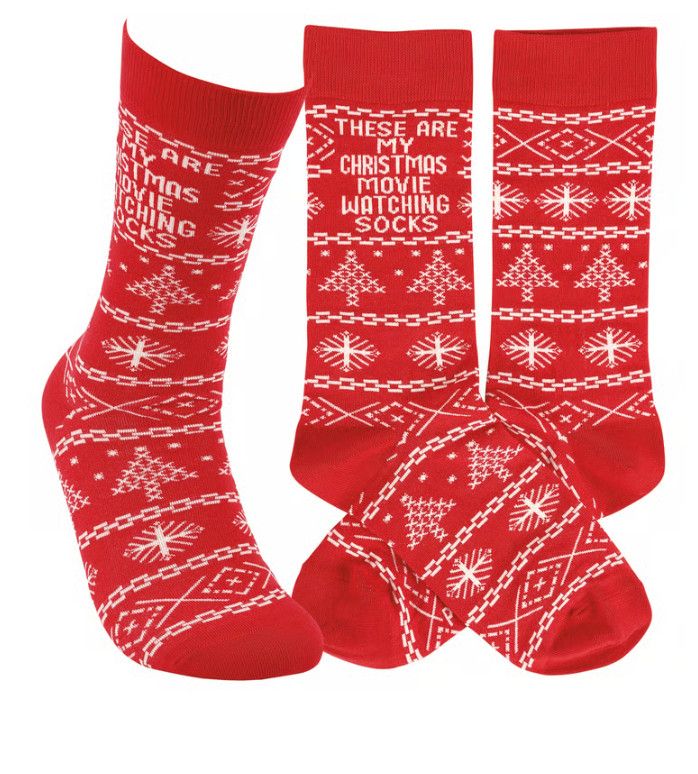 Christmas Movie Watching Socks