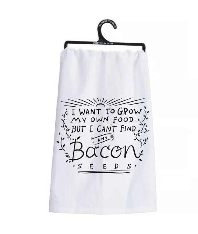 Bacon Seeds Tea Towel