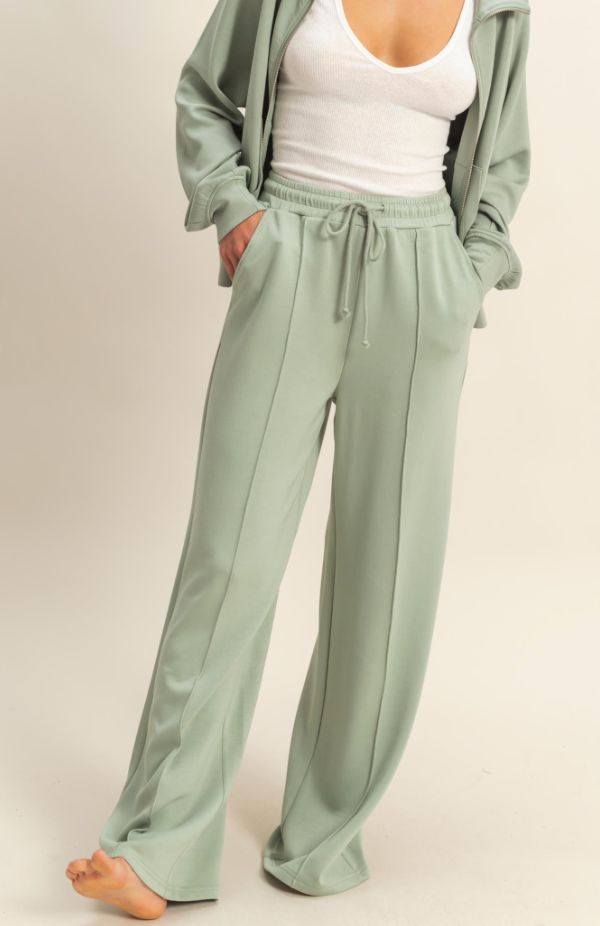 【COLOR iN ID】Ricky wide pintuck pants FA24LoungePinTuckMRPantSoftstr